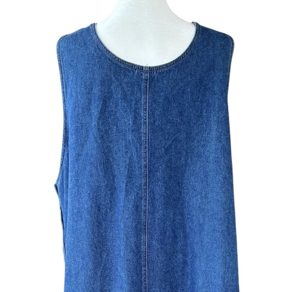 Denim Dress Womens 18W Embroidered Flag Patriotic Carolina Colours Jumper - Picture 8 of 10